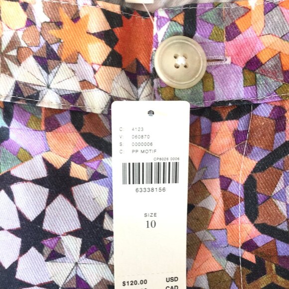 NWT - Anthropologie Geometric / Kaleidoscope Wide Leg Pants Size 10 NEW - Picture 5 of 8